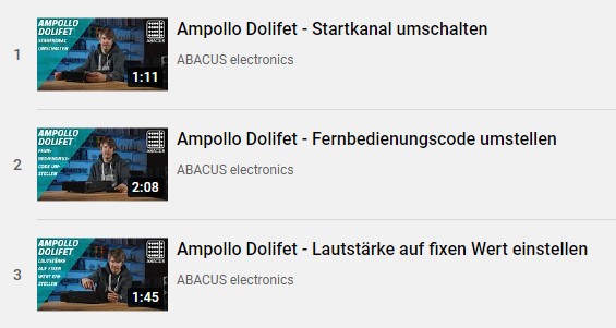 Ampollo Dolifet Einstellungen Youtube